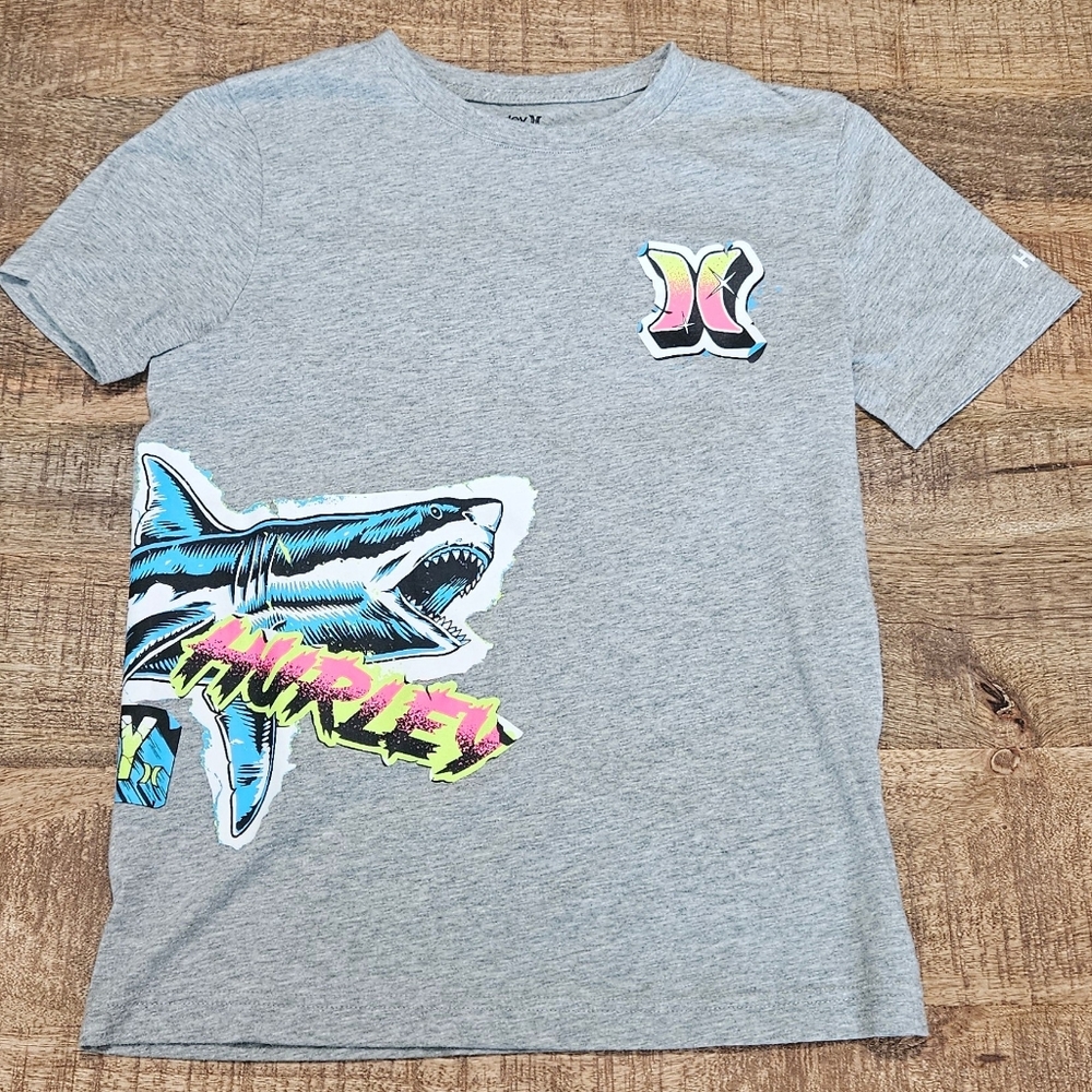 Boys Hurley Shark T-shirt Sz 10/12